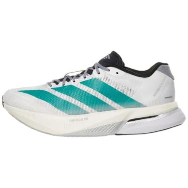 Imagem de adidas Tênis de corrida feminino Adizero Boston 13, Branco/azul-petróleo puro/cinza, 42