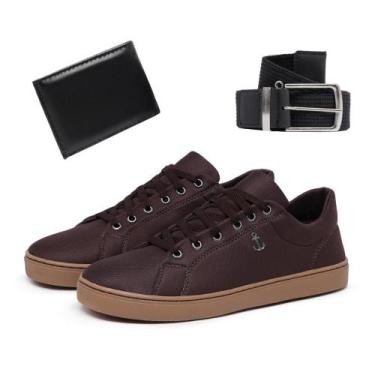 Imagem de Kit 2 Tênis Masculino Casual Slim + Cinto + Carteira Social - Bless Ac