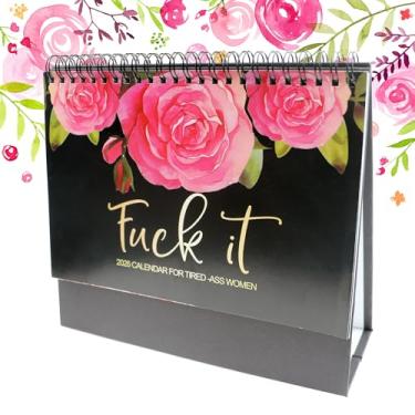 Imagem de Calendário de mesa 2026 para mulheres cansadas, calendário de parede Fu-ck it 2026, planejador de palavrões engraçado, calendário mensal, presente para mulheres, escritório em casa