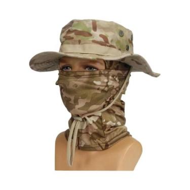 Imagem de Chapéu Boonie Camuflado Masculino Com Aba Larga E Dobrável, Protetor S