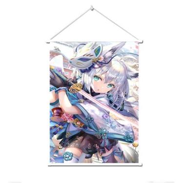 Imagem de Pôster de pintura de parede em tela Shirakamis Fubukis Anime - yiweisa