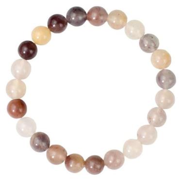 Imagem de Pulseira Bodhizi Violet Calcedônia com miçangas redondas de 8 mm - Yiw