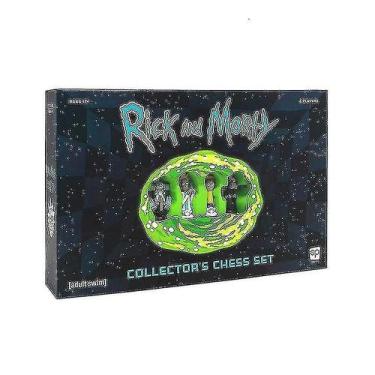 Imagem de Conjunto de xadrez: tema Rick And Morty para jogos internos para pais 