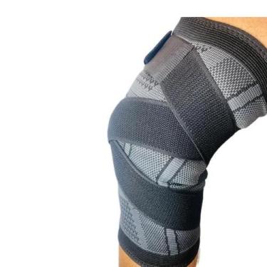 Imagem de Par Joelheira Compressão Tensor Perna  Alivia Dores Tamanho  Único  - 