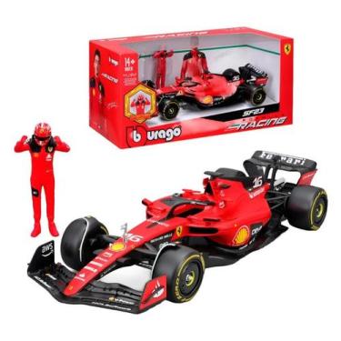Imagem de Miniatura f1 ferrari racing sf23 1/24 bburago com boneco piloto