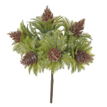 Imagem de Pick Grass com Pinha Prata 16cm D&A - Flor Arte, UNICA