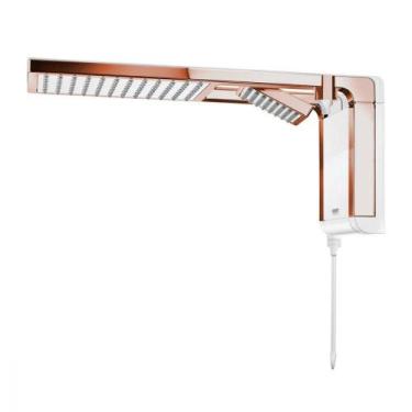 Imagem de Chuveiro De Parede Acqua Duo Lorenzetti Branco/ Rose Gold 127v/5500w