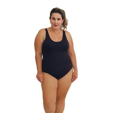 Imagem de Maiô Natação Plus Size com Bojo Light UV 50+ Preto - Stewardess, GG, P