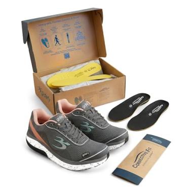 Imagem de Gravity Defyer Alívio da dor feminina | Suporte de arco | Fascite plantar | Dor nos pés e joelhos | Sapatos largos | Ortopédico | Dor no calcanhar | Ortopédico | Ortopédico incluído, Cinza, rosa, 9