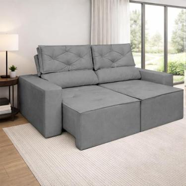 Imagem de Sofá Retrátil 2,00m Grande para Sala Ampla e Família COR:CAPPUCCINO - 