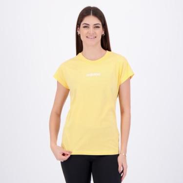 Imagem de Camiseta Adidas Logo Linear Feminina Laranja e Branca, M