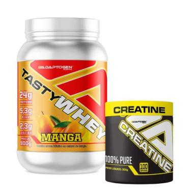 Imagem de Kit Tasty Whey 3w Adaptogen 900g com Creatina Adaptogen 300g - Adaptog