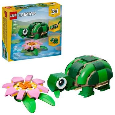 Imagem de Lego Creator Tartaruga Com Flor 3 Em 1 124 Peças - 31377
