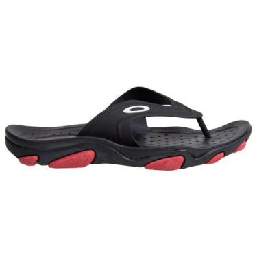 Imagem de Chinelo Oakley Titan WT26 Masculino BlackRed, Preto, 40