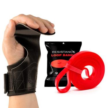 Imagem de Kit Hand Grip Competition Skyhill e Super Band Vermelho 20kg, P, Lona 