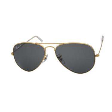 Imagem de óculos de sol Ray Ban aviator large mod rb3025 9196/48 polarizado tama