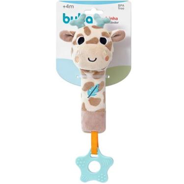 Imagem de Chocalho E Mordedor Pelúcia Zoo Girafa 22197 - Buba