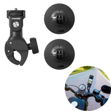 Imagem de Kit de Suportes para Capacete e Motocicleta CINSAAVY Original com Guidão Reforçado e Adesivos 3M Insta360