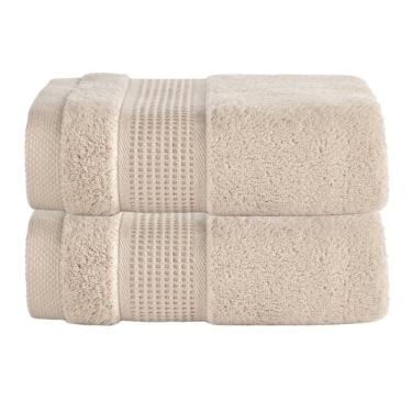 Imagem de Kit 2 Toalhas de Rosto Vogue 50X80CM Felpa 100% Algodão 600g-m2 Zero Torção Bege Altenburg