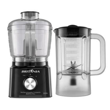 Imagem de Multiprocessador Britânia BMP950 Plus 2 em 1 3 Velocidades 300W Preto 110V
