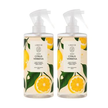 Imagem de Kit 2 Água Perfumada Limão Citrus Verbena Gerânio Lenvie 500ml