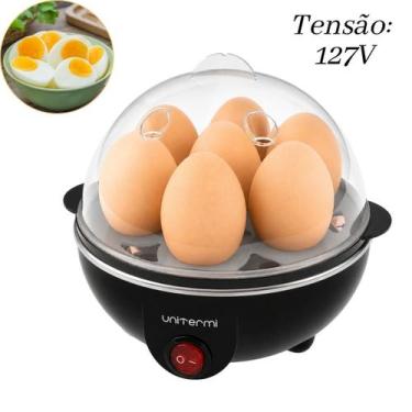 Imagem de Cozedor De Ovos Portátil Elétrico a Vapor 127V Cozinha até 7 Ovos Desl