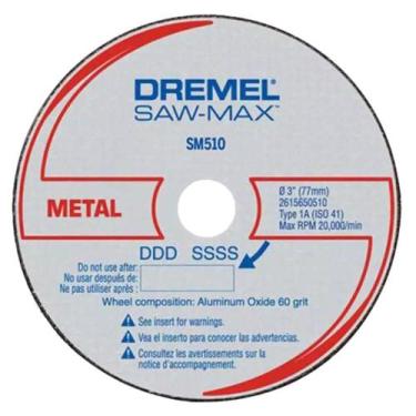 Imagem de Disco De Corte Para Metal Dremel Saw Max Dsm510 C/ 03 Peças