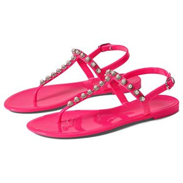 Imagem de Stuart Weitzman Goldie Pearl Crystal Jelly Neon Pink 6 B