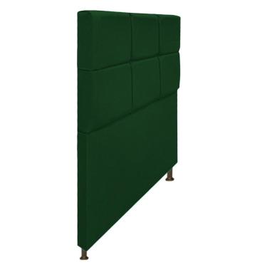 Imagem de Cabeceira Damares 90 Cm Solteiro Com Botonê Suede Verde