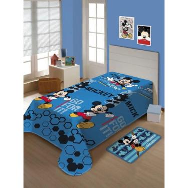 Imagem de Manta Infantil Mickey mouse jolitex menino solteiro disney