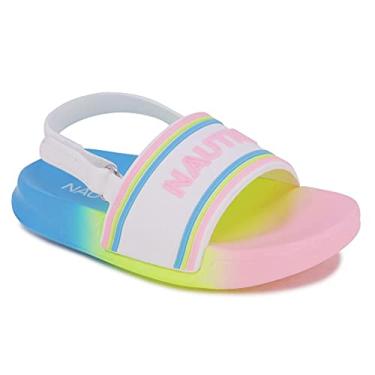 Imagem de Nautica Sandália infantil infantil infantil para piscina | Meninos - meninas|(bebê/criança/criança pequena), Arco-íris brilhantes, 5 Toddler