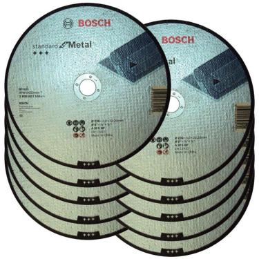Imagem de Disco de Corte Metal 9 POL 2 Telas Furo 7/8 POL Standard com 10 Unidades BOSCH