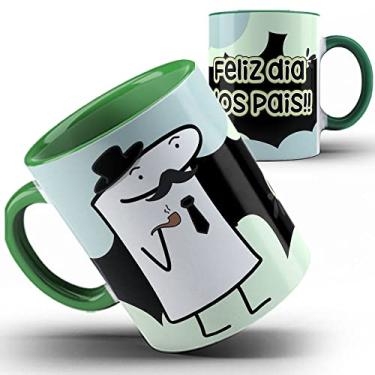 Imagem de Caneca verde Papai Flork feliz dia dos Pais