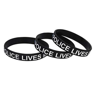 Imagem de Pulseiras De Silicone Fashion De 3 Peças, Pulseira Elástica Resistente Ao Desgaste Com Decoração De Letras, Presente De Joias Ideal Para Homens E Mulheres