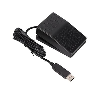 Imagem de Pedal de interruptor de pé USB, interruptor mecânico de pedal único com luz indicadora, dispositivo de mouse teclado padrão programável para PC ergonomicamente projetado para