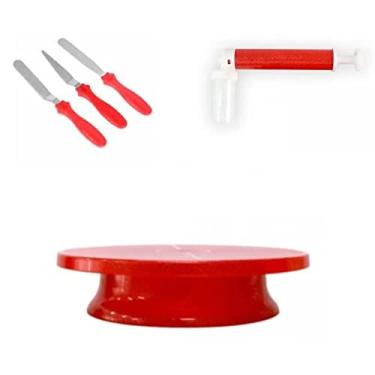 Imagem de Bailarina Vermelho Shine Bluestar + Pulverizador E Espatula