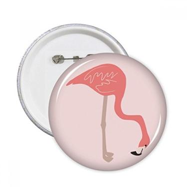 Imagem de Waiting Flamingo Pattern Pinos redondos Emblema Botão Decoração Acessório 5 peças