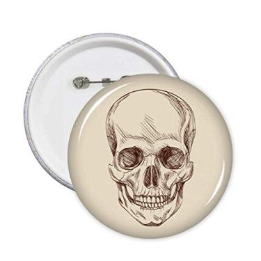 Imagem de Ilustrações de esqueleto humano l alfinetes redondos emblema botão decoração acessório 5 peças