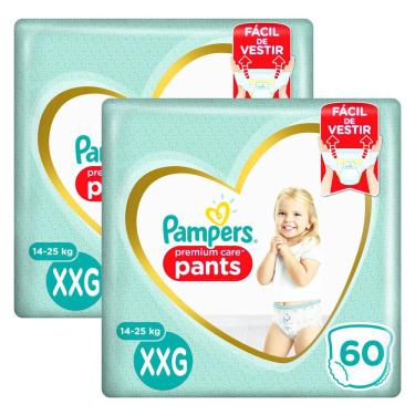 Imagem de Kit 120 Fraldas Pampers Premium Care Pants Top Tamanho xxg