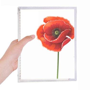 Imagem de Caderno de Simplicidade de Milho Red Flower Art Painting Folhas Soltas Diário Recarregável