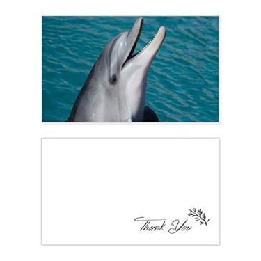 Imagem de Imagem da natureza do golfinho da água do oceano, cartão de agradecimento, papel de aniversário, agradecimento de casamento