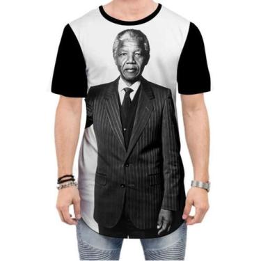 Imagem de Camiseta Long Line Nelson Mandela África Do Sulracismo 1 - Estilo Vizu
