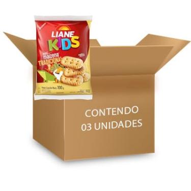 Imagem de Biscoito Sem Lactose Maizena Mini Liane contendo 3 pacotes de 100g cada