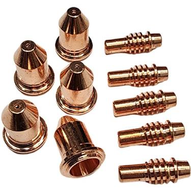 Imagem de Bocal e eletrodos compatíveis com cortador de plasma de titânio 45A 56255 56811 59182 56576