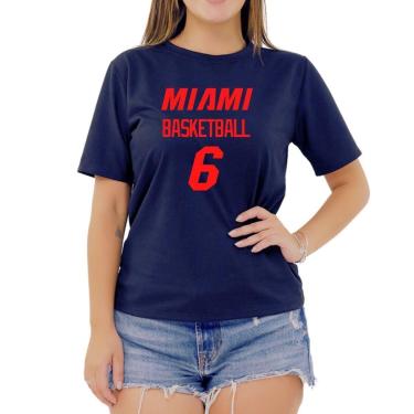 Imagem de Camiseta Cidade Feminina Miami Basketball Basketball 6-Feminino