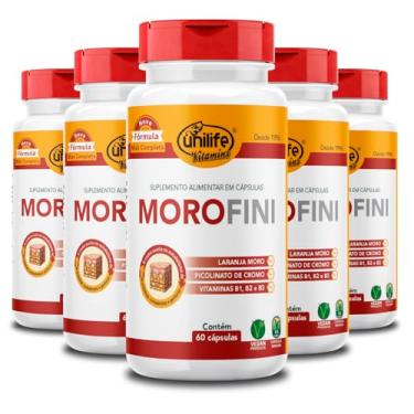 Imagem de Kit 5 Morofini Laranja Moro Unilife 60 cápsulas