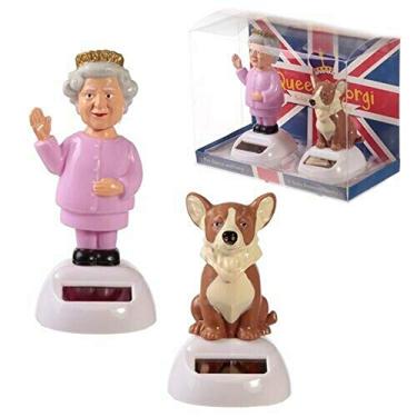 Imagem de Puckator Brinquedo Solar Pal Queen e Corgi - Brinquedos alimentados por energia solar para crianças - Queen 12 cm, Corgi 9 cm