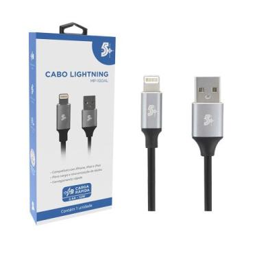 Imagem de CABO LIGHTNING PARA USB A - 2.0 - 1,2m ALUMINUM MOBILE PREMIUM - CHIP 