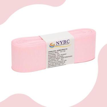 Imagem de Fita Para Laço De Gorgurão Rosa Claro - 38mm C/10 Metros - NYBC