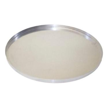 Imagem de Forma Assadeira Redonda de Metal para Assar Cortar ou Servir Pizza 35c